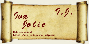 Iva Jolić vizit kartica